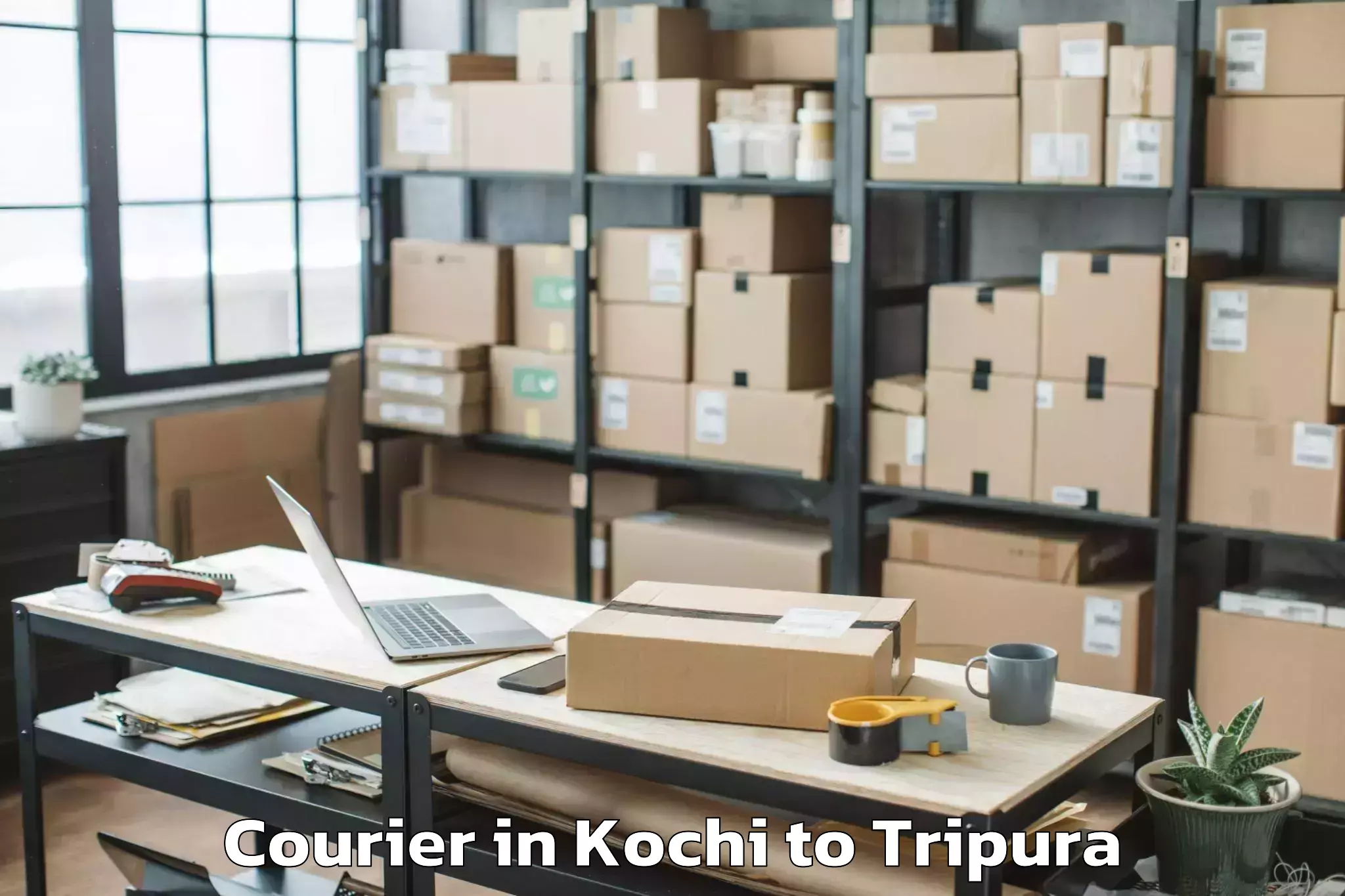 Kochi to Kamalpur Airport Ixq Courier Booking